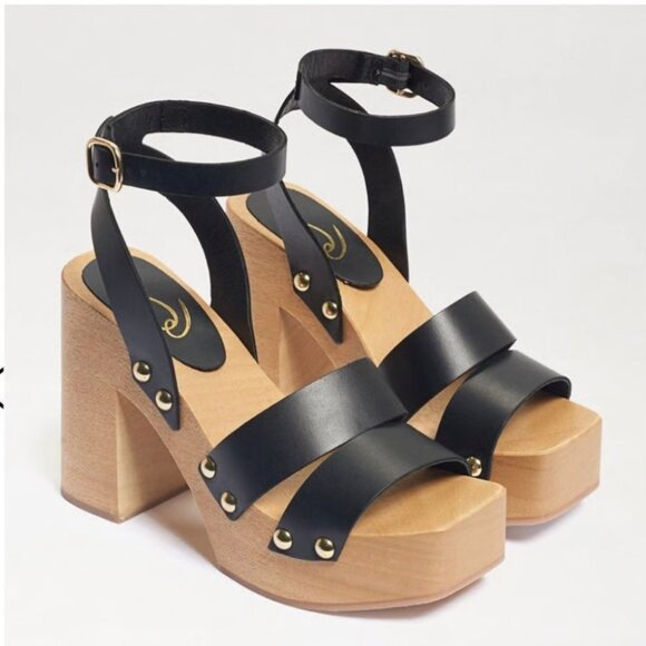 Sam Edelman Shoes - Like New Sam Edelman Angela Platform Heeled Sandals Black Leather